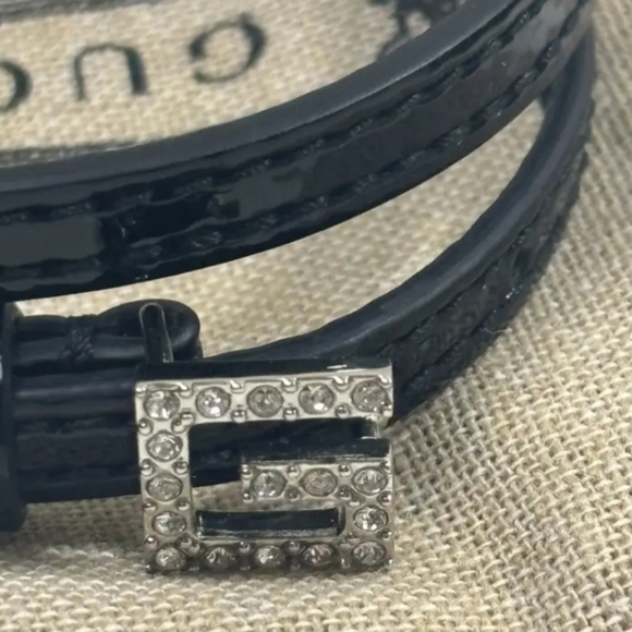 Gucci Leather Bracelet/ Never Worn/Black/ Double Wrap/ Unisex - Picture 3 of 7